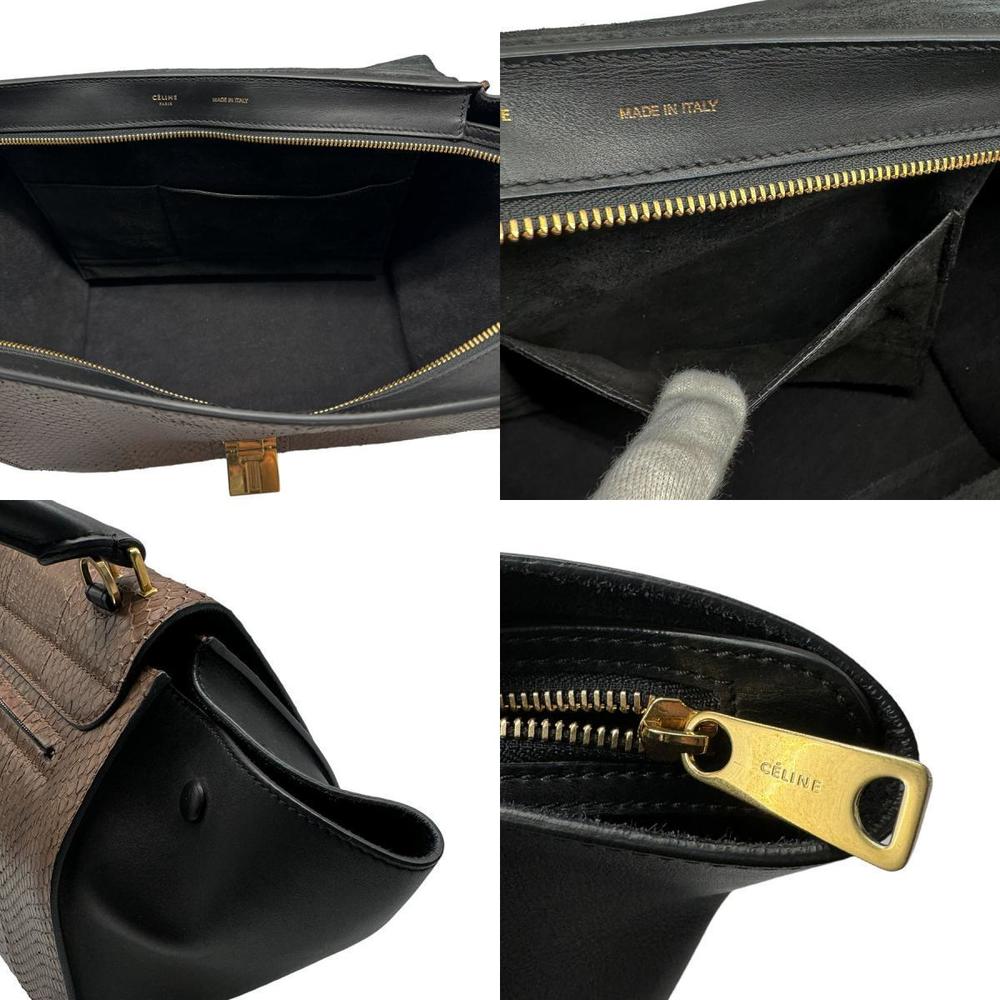 Celine Python Shoulder Bag Brown - image 4